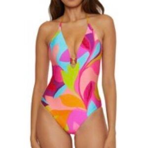 Trina Turk Plunge One Piece Swimsuit